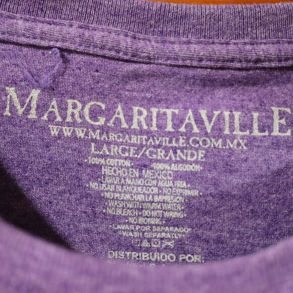 Margaritaville Purple Parrot Head Graphic Tee Relaxed Fit Small Jimmy Buffett - Picture 4 of 7